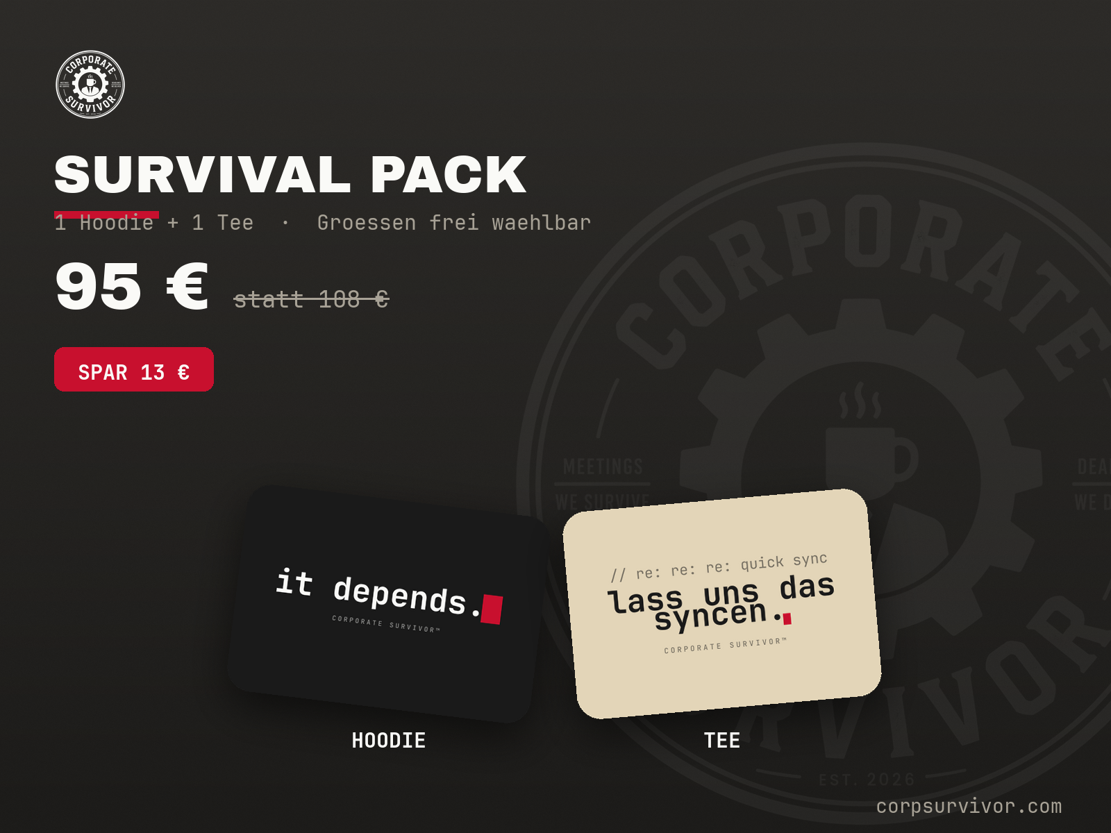 Survival Pack – Hoodie + Tee